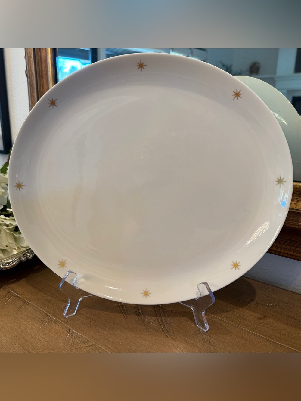 Vintage Syracuse Nocturne MCM Gold Starburst Serving Platter